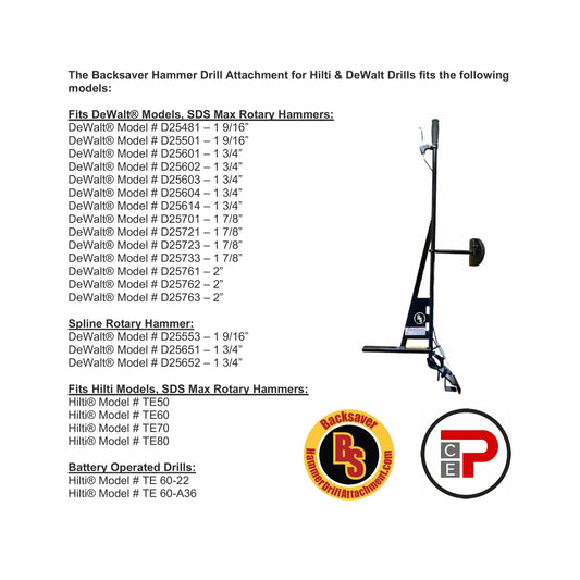 BackSaver Hammer Drill Attachment